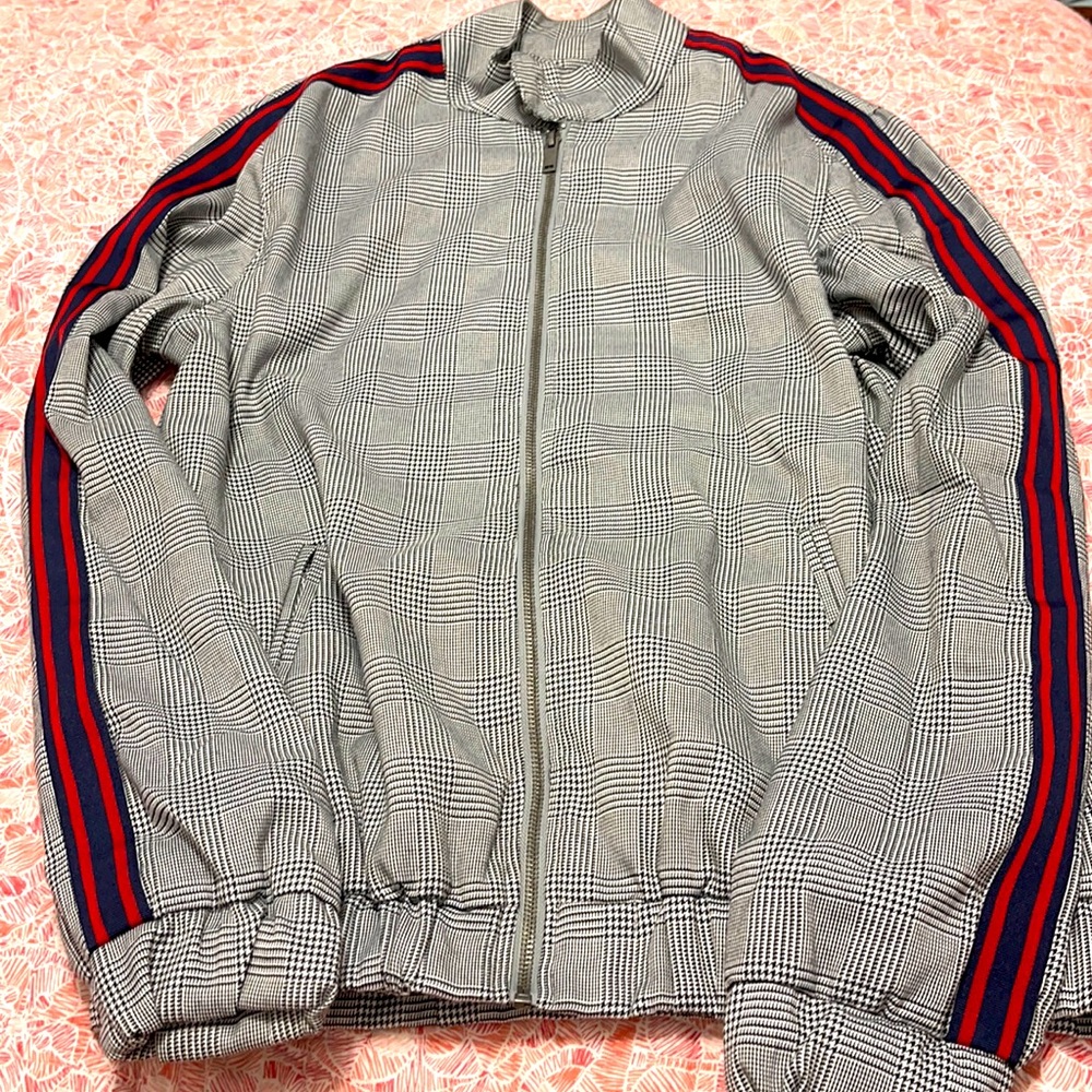 Plaid bomber jacket